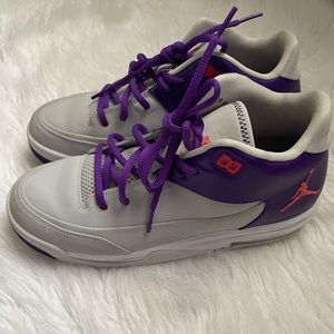 Light Gray & Purple Air Jordan’s
